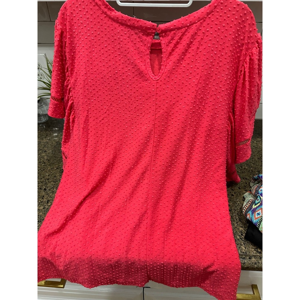 zac‎ and rachel woman pink minky dot blouse 3xl - Picture 5 of 7